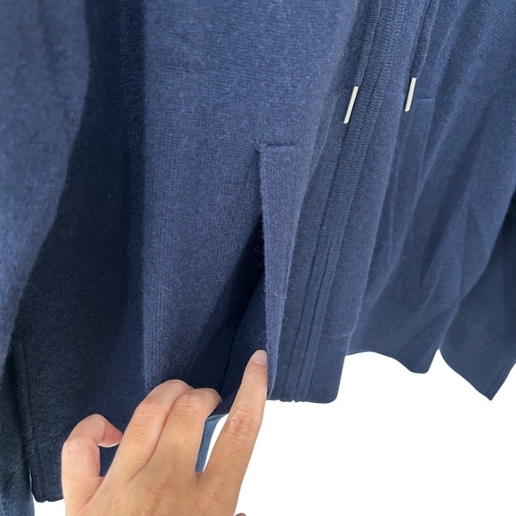 Quince Women’s Mongolian Cashmere Full Zip Hoodie XL navy blue NWT - Picture 9 of 11